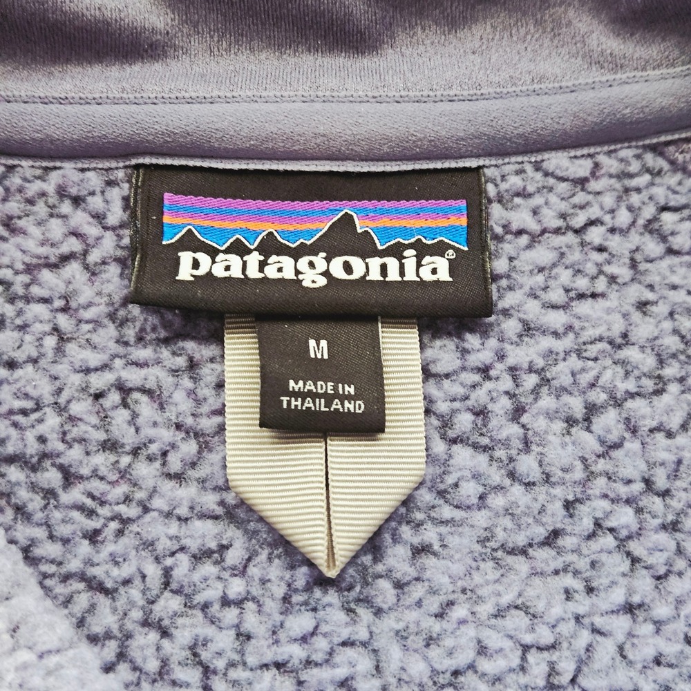 Patagonia Better Sweater 1/4 Zip Pullover Heathered Purple Fleece Medium - Picture 7 of 9